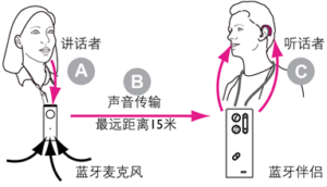 蓝牙伴侣和麦克风工作原理示意图